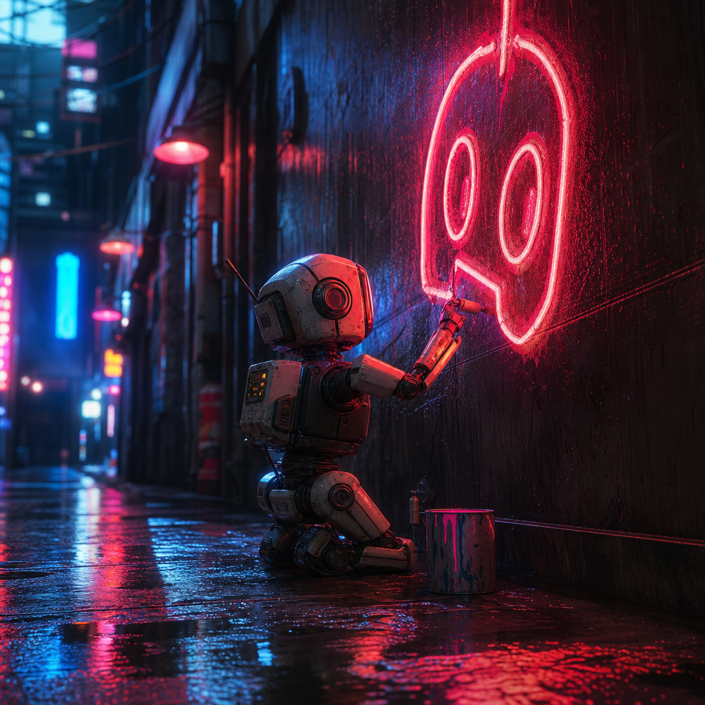 PhotoForge generated neon image
